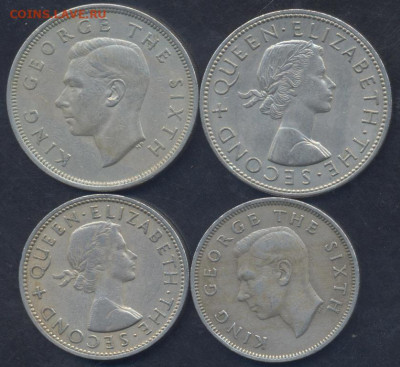 2 пенни- полукрона 1946-1965 г.г. - флорин