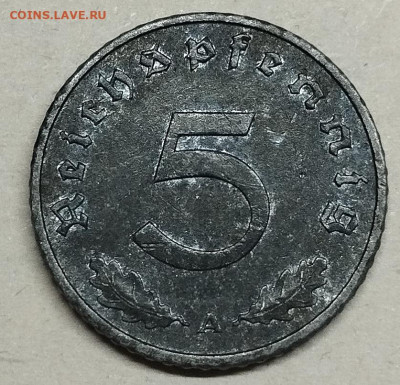 5 рейхспфеннигов Германии, 1942 А, до 08.12.2023г. - IMG_20231205_115818