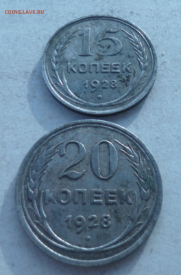 15 и 20 копеек 1928 года на оценку - P1060769.JPG