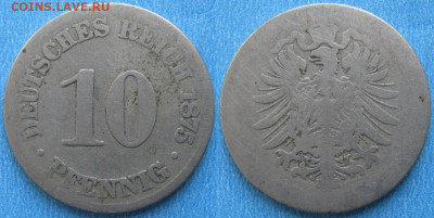 Германия 10 пфеннигов 1875 до 13-12-23 в 22:00 - 23.19. -Германия 10 пфеннигов 1875     175-к17-7660