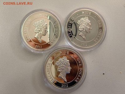 1 доллар 2012 Ниуэ Ирисы (3шт), Ag925, до 14.12 - Я Ирисы-2