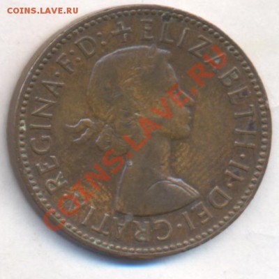 Великобритания полпенни 1958 г.До 7.01.12 г. 21-00 МСК. - Полпенни.1