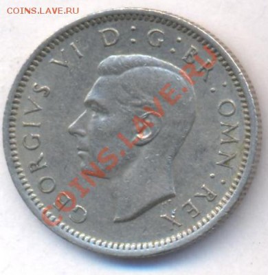 Великобритания 6 пенсов 1948 г. До 7.01.12 г. 21-00 МСК. - 6 пенсов.1