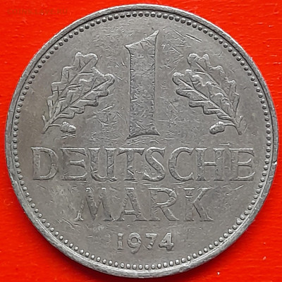 ФРГ – 1 марка 1974 г., G –  до 22:00,  15.12.2023 - 1 марка 1974-2