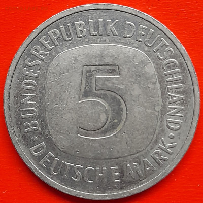 ФРГ – 5 марок 1989 г., J –  до 22:00,  15.12.2023 - 5 марок 1989-2