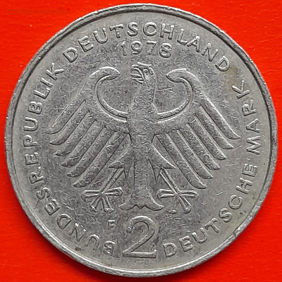 ФРГ – 2 марки 1978 г., F –  до 22:00,  15.12.2023 - 2 марки 1978-1