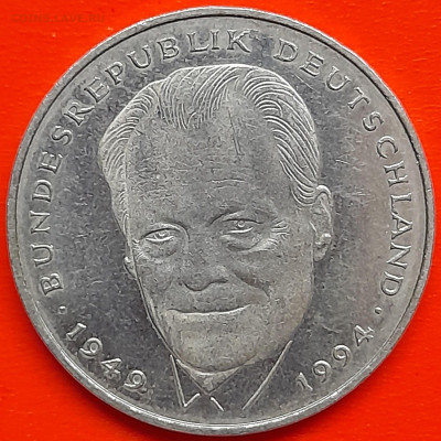 ФРГ – 2 марки 1994 г., G –  до 22:00,  15.12.2023 - 2 марки 1994-2