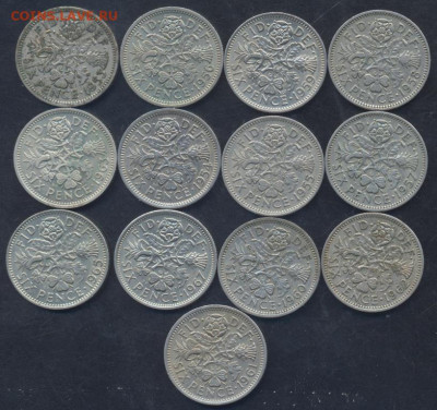 Фикс. Канада , Британия 5 и 10 центов, 6 пенсов. 1953-1967 г - 6 пенсов