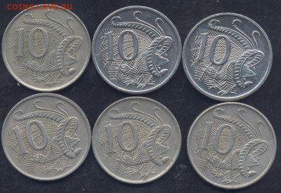 Фикс. Австралия 10 центов  1967-2001 г.13.12. 23 г. 22 -00 - Австралия
