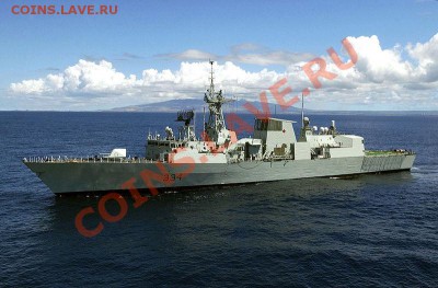 Монеты с Корабликами - Фрегат военно-морских сил Канады Галифакс( HMCS Halifax)
