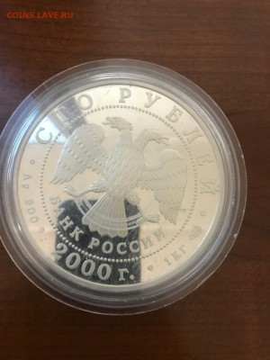 100 рублей 2000 г. Снежный барс 1 кг. - IMG-20231211-WA0276