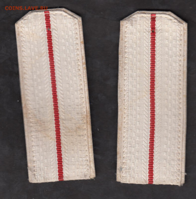 Погоны офицерские белые на рубашку до 19 12 - 22