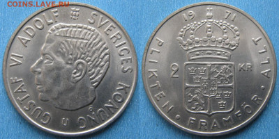 Швеция 2 кроны 1971 до 23-12-23 в 22:00 - Швеция 2 кроны 1971    201-к79-4478