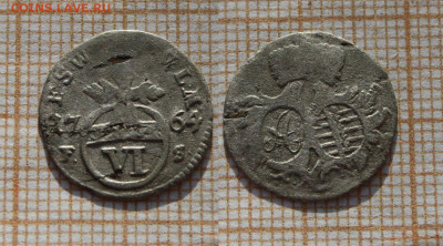 Германия 6 пфеннигов 1764, 8 пфеннигов 1808. До 21.12.в22:00 - 1