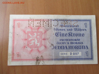 Чехия и моравия.1 крона.specimen. - IMG_2466.JPG