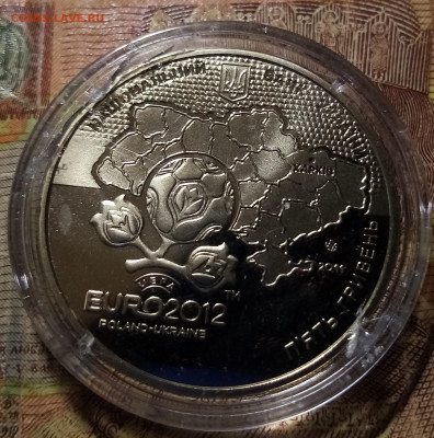 УКРАИНА 5 гр 2012 г ЧЕ Футбол ( 5 монет) до 25.12 - 22