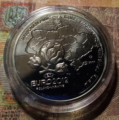 УКРАИНА 5 гр 2012 г ЧЕ Футбол ( 5 монет) до 25.12 - 33