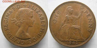 Великобритания 1 пенни 1962 до 27-12-23 в 22:00 - 7 4 Великобритания 1 пенни 1962    007
