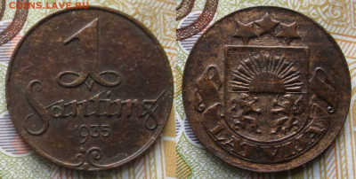 Латвия 1 сантим 1935 до 28-12-23 в 22:00 - Латвия 1 сантим 1935    213-К104-А67-1