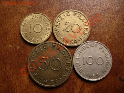 СААР комплект 10-20-50-100фр. 1954-55 до 10.01.12 в 21.00 М - IMG_1825
