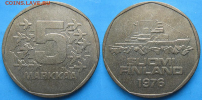 Финляндия 5 марок 1976 до 29-12-23 в 22:00 - Финляндия 5 марок 1976    4029