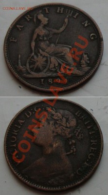 Нечастые иностранные монеты 19-20 века - farthing-1894