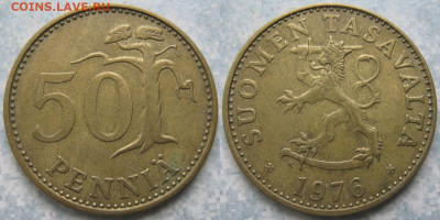 Финляндия 50 пенни 1976 K до 30-12-23 в 22:00 - 46.16. -Финляндия 50 пенни 1976 К    190-к83-11428