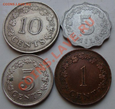 Нечастые иностранные монеты 19-20 века - malta-02 (4coins)