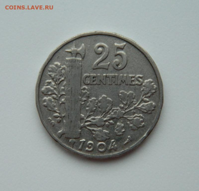 Франция 25 сантимов 1904 г. до 02.01.24 - DSCN8670.JPG