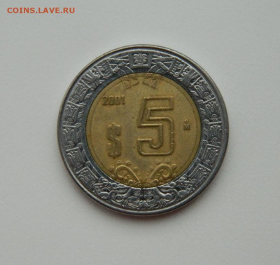 Мексика 5 песо 2001 г. (БИМ)  до 02.01.24 - DSCN8954.JPG