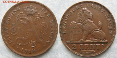 Бельгия 2 сантима 1919 до 02-01-24 в 22:00 - 33.2. -Бельгия 2 сантима 1919    8397