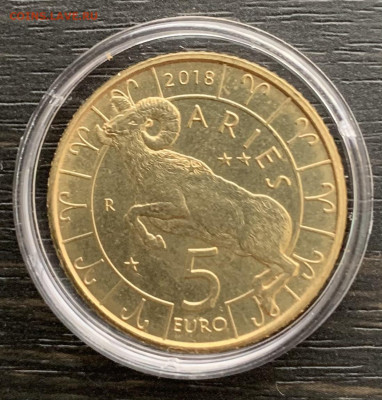 5 евро 2018 Сан-Марино, овен. - 65F54C4D-18F5-4297-A13F-2D0D0CBCF90A