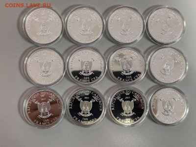 500фр 2017 Камерун Гордость европейской живописи(12шт),Ag999 - 4