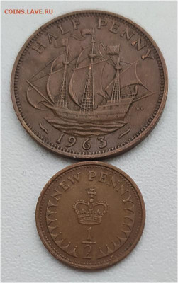 1|2 пенни 1963 и 1971гг. до 5.01.24. 22-00 Мск - 12 пенни 1963 и 1971гг. (3)