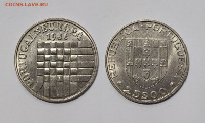 Португалия 25 эскудо 1986 года Вступление в зону - 4.01 - IMG_20231230_210204