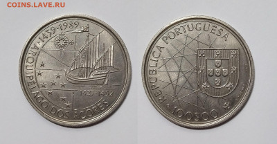 Португалия 100 эскудо 1989 г Открытие Азорских остров - 4.01 - IMG_20231230_205647