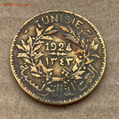 Французский Тунис. 2 франка 1924г с 1 рубля - IMG_7227