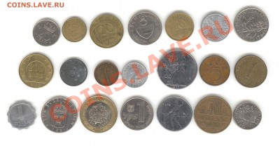 ЕВРОПА 21 разная монета вкл биметалл 12.01.12 22:00мск - Европа