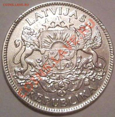 Латвия 2 лата 1925г UNC - 1 лат 1924_1