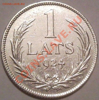 Латвия 2 лата 1925г UNC - 1 лат 1924_2