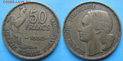 Франция 50 франков 1952 до 09-01-24 в 22:00 - 40.39. -Франция 50 франков 1952    3076
