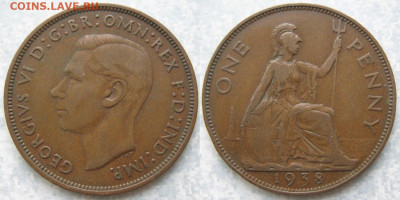 Великобритания 1 пенни 1938   до 09-01-24 в 22:00 - Великобритания 1 пенни 1938    202-к89-4393
