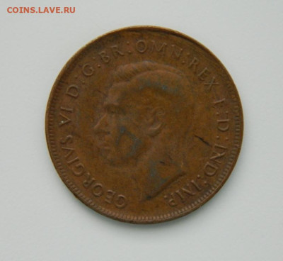 Австралия 1 пенни 1943 г. (Фауна) Крупная! до 09.01.24 - DSCN9444.JPG