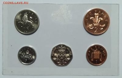 Великобритания 1,2,5,10,20 пенсов 1994 г UNC - 7.01 - IMG_20240102_100000
