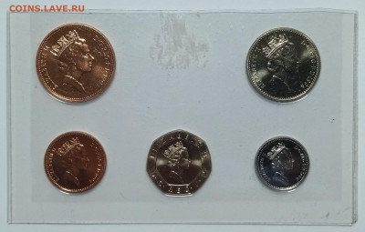 Великобритания 1,2,5,10,20 пенсов 1994 г UNC - 7.01 - IMG_20240102_095937