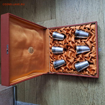 стопочки в коробке серебро 875 пр  СССР - 20231121_102355