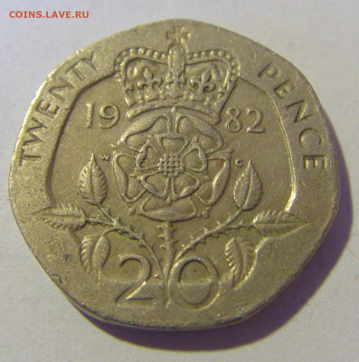 20 пенсов 1982 Англия №4 12.01.24 22:00 М - CIMG2085.JPG