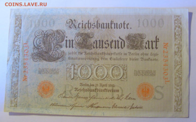 1 000 марок 1910 Германия (303) 12.01.24 22:00 М - CIMG4955.JPG