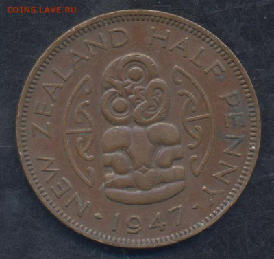 2 пенни 1947г. 10.01.2024 г. 22 -00 МСК. - полпенни 1947