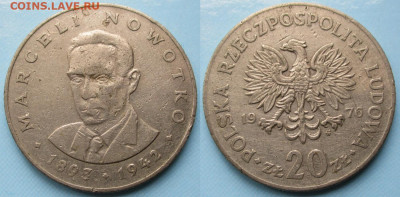 Польша 20 злотых 1976 Новотко до 14-01-24 в 22:00 - Польша 20 злотых 1976 Новотко    235-ас121-В6